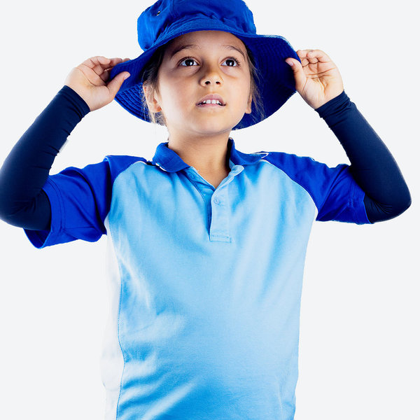 Crazy Arms© – Dark Blue: UV-Schutz Armstulpen für Kinder