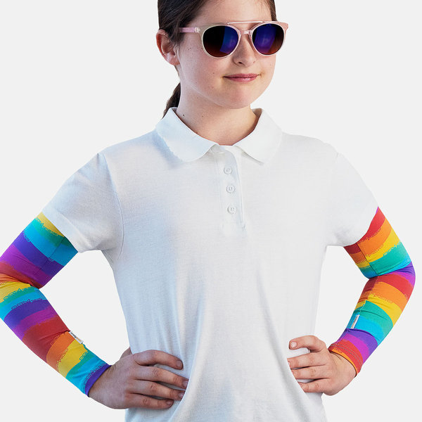 Crazy Arms© – Rainbow: UV-Schutz Armstulpen für Kinder